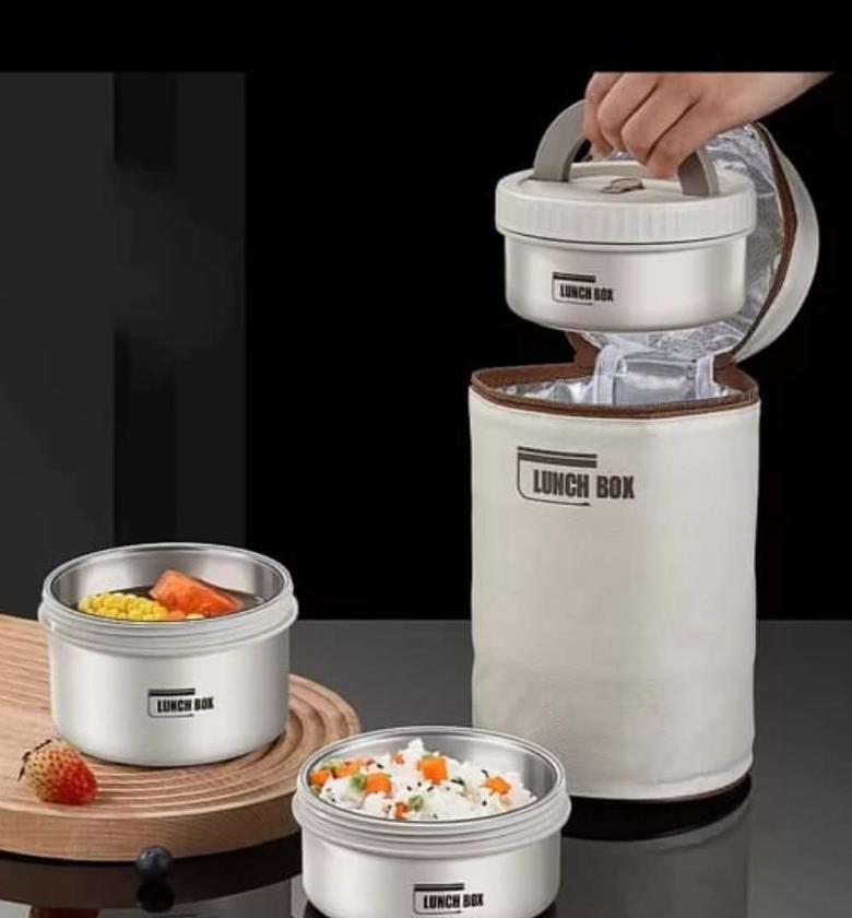 4 in 1 Lunch Insulated With  3 lunch boxes and 1 lunchbag image