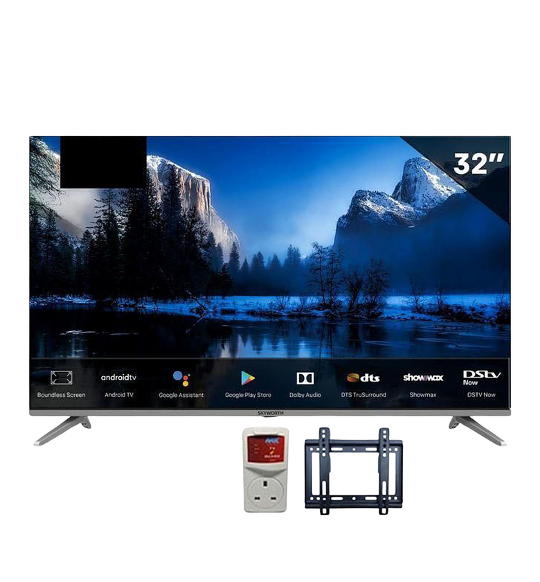 Skyworth 32 Inch Smart TV + TV Guard+ Wall Mount image