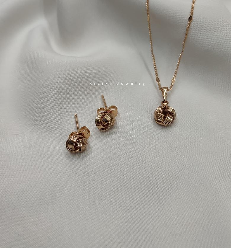 Dune Necklace Set Necklace+ Stud Earrings  image