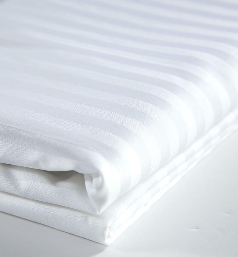  white striped   fitted bedsheets       size 6 by 7  image