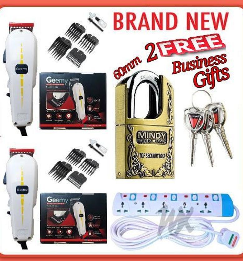 Two Geemy Shaver  Business Hair Shaver & Beard Trimmer Barbering Machine - Kinyozi Comes With A Free Padlock and A free Extension AS GIFTS image
