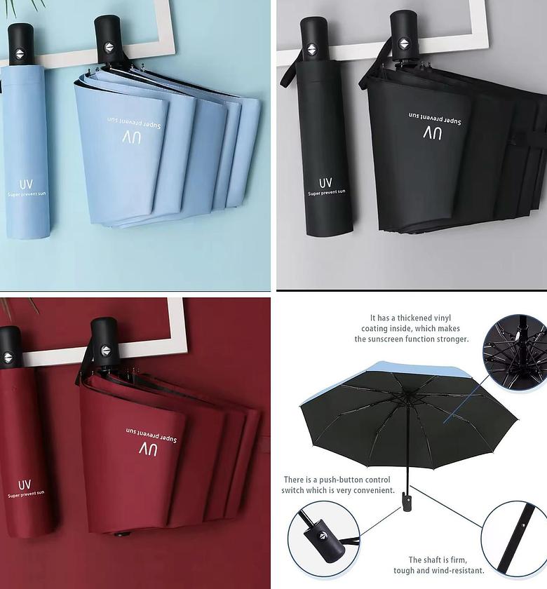 UMBRELLAS. 8 Ribs Travel Rain Sun Umbrellas image