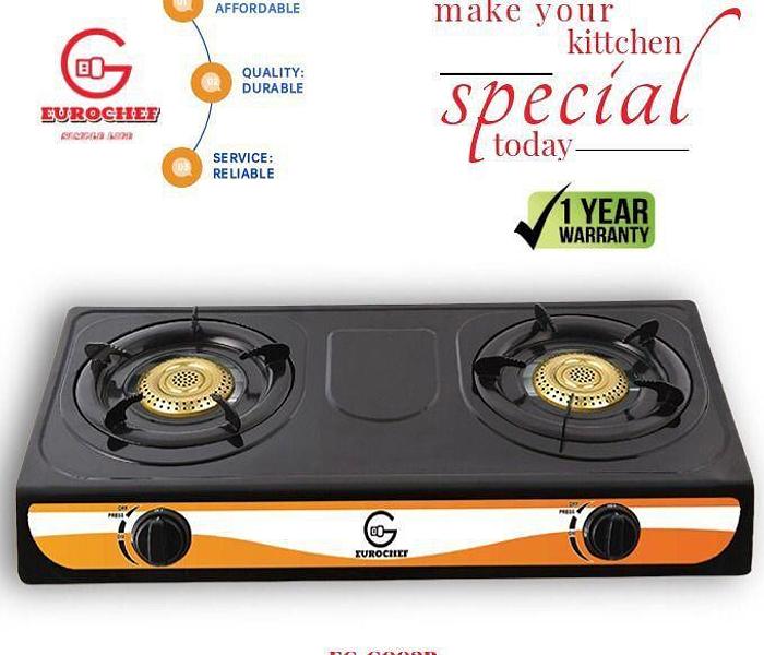 2 burner metallic eurochef black image