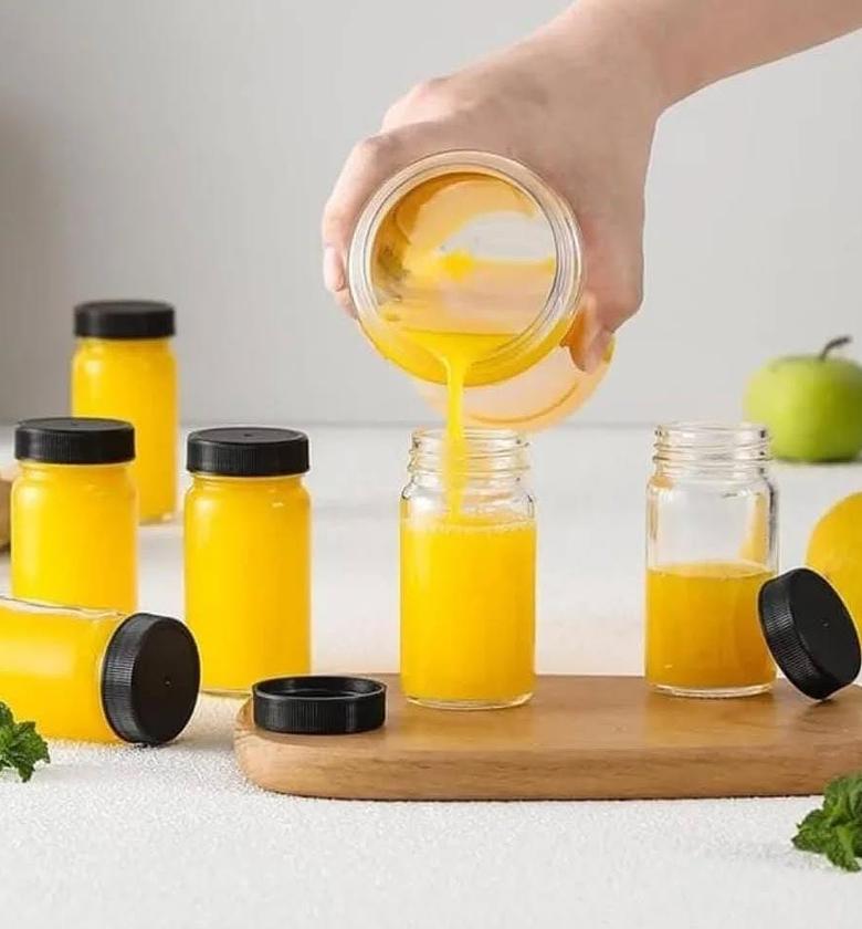 5pcs Set of 5 Gingershots Glass Bottles. image