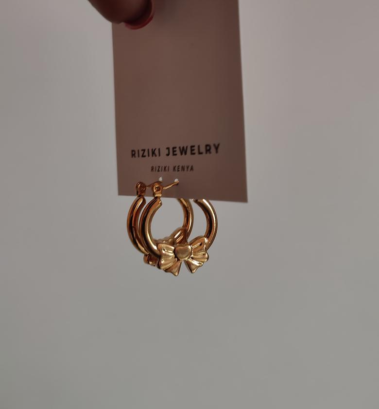 Bow Hoop Earrings  image