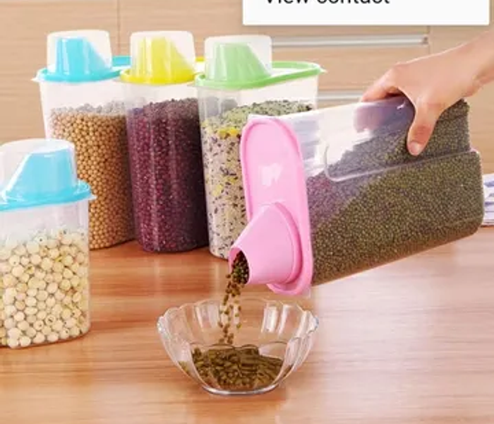 Generic 2L Transparent Cereal Container with Gradient Mouth image