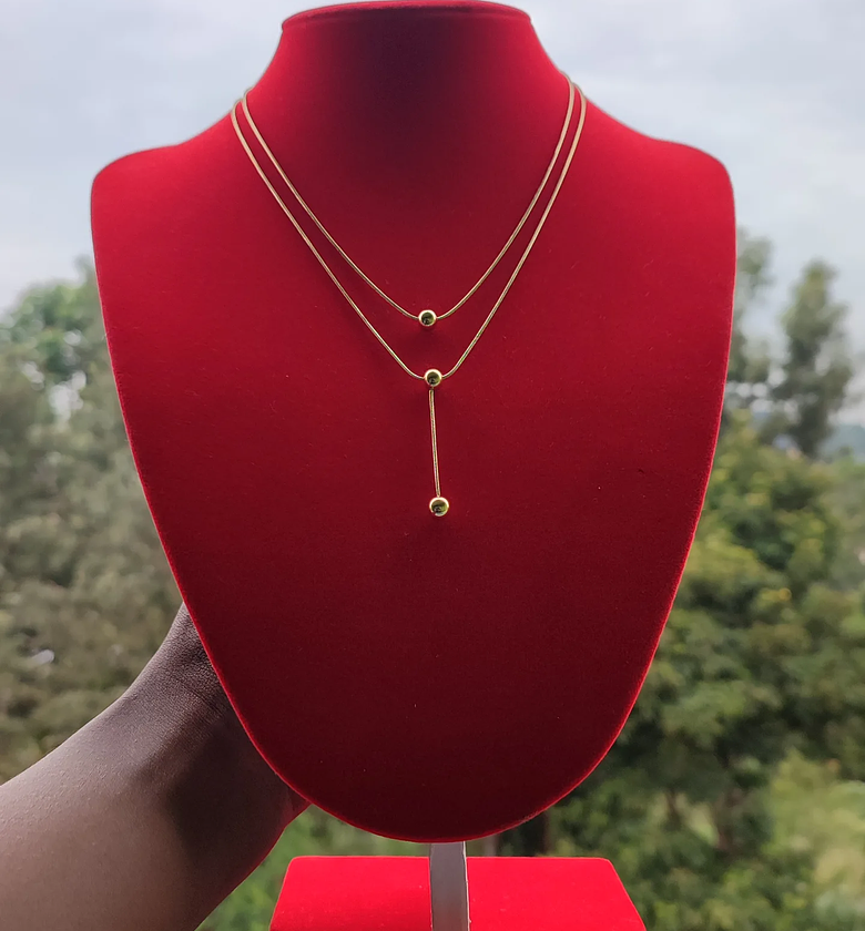 Simple Layered Stainless Steel Necklace image