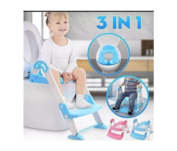 Portable Training Kids Toilet-Baby Potty With Ladder-3 in 1 image