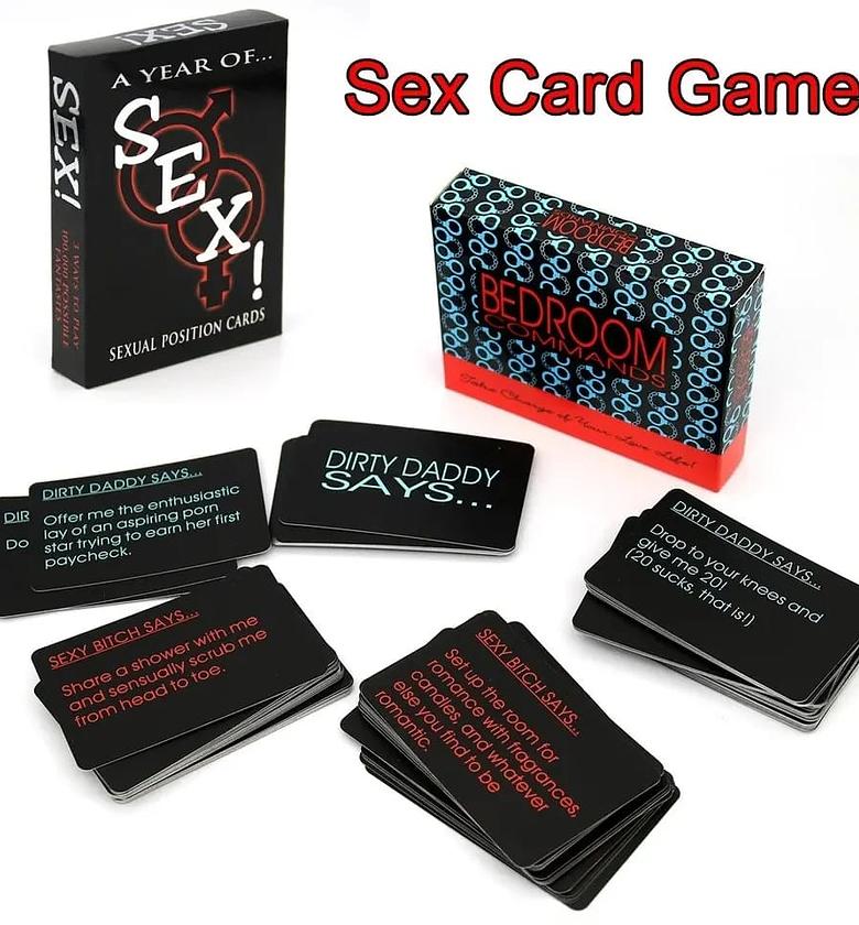 BEDROOM CARDS. . Bedroom Commands Couples Card Games Intimacy Wild Cards image