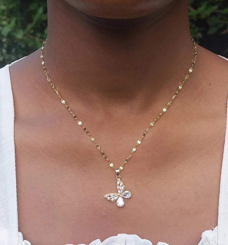 Crystal Butterfly Gold image