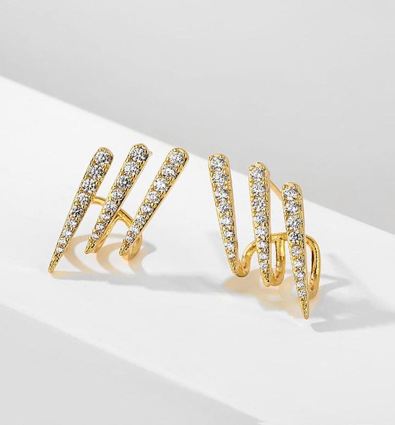 3 in 1 cubic Zirconia earrings  image