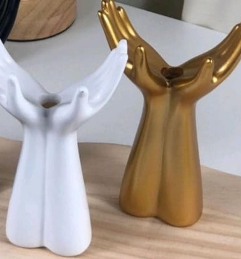 FLOWER VASE. Ceramic hand flower vase image