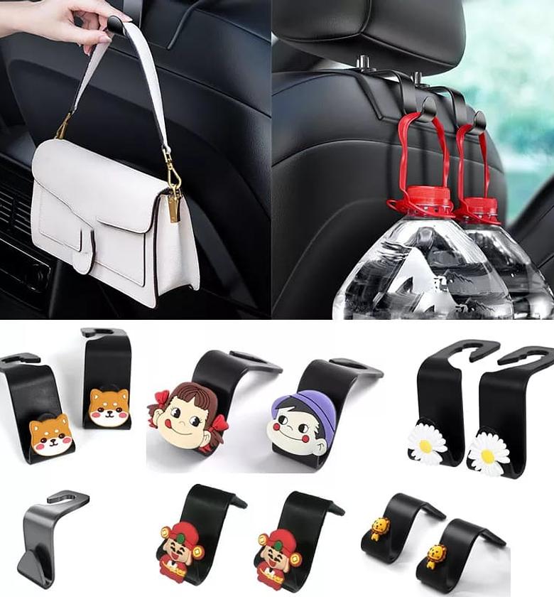 CAR HOOK ORGANIZER. Car seat headrest  hook organizer image