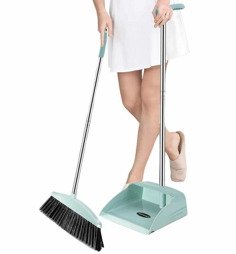 Broom and scoop folding dustpan set  image