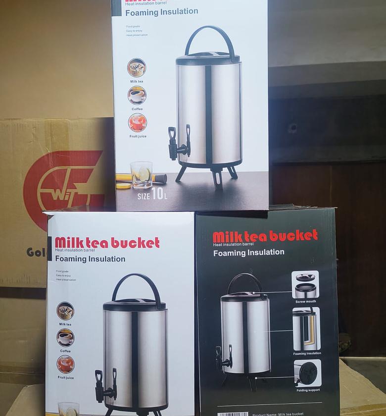 TEA URN. 10 liters milk/coffee/tea bucket heat insulation barrel T-urn image