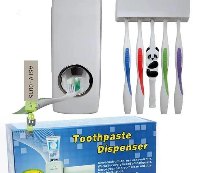 Toothpaste and brush dispenser image
