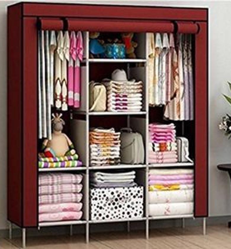 Wardrobe. TC Mettalic Portable Cloth Wardrobe 3 Column. RECOMMENDED ON OFFER image
