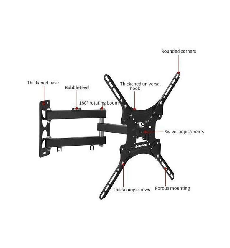 Home Design Rotating 14″ – 55″ Full Motion Swivel TV Bracket image