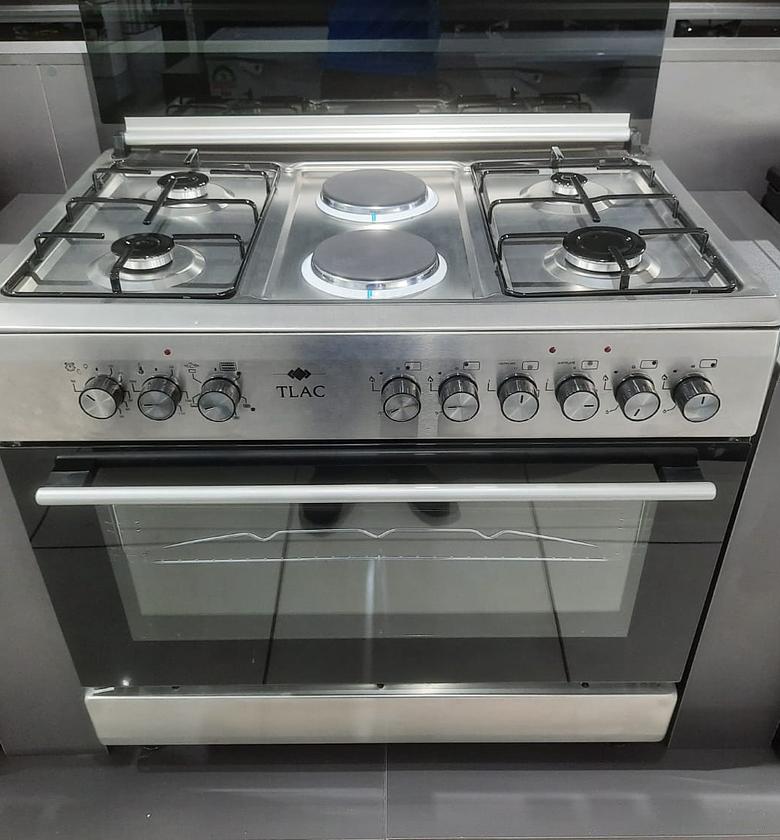 COOKER + OVEN. 60*90 tlac 4+2 standing cooker with electric oven image