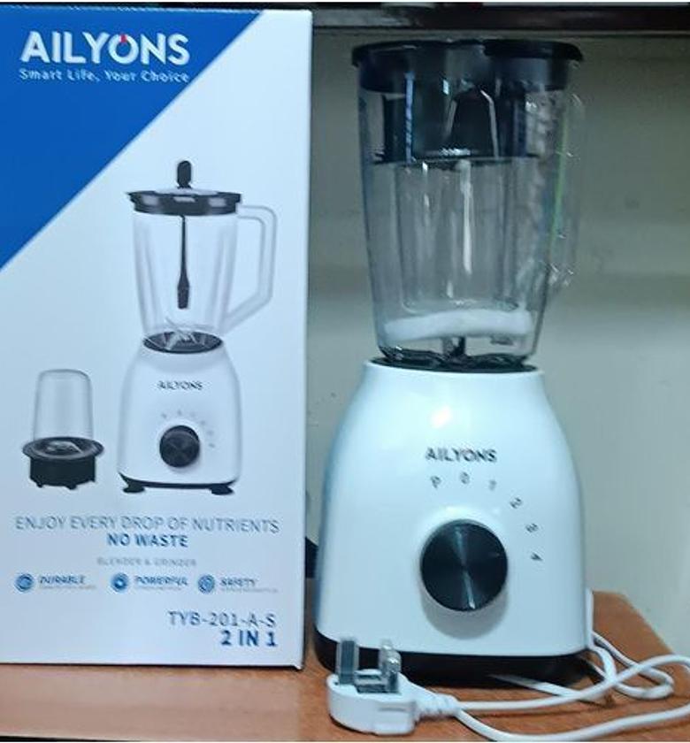 AILYONS Powerful 2 In 1 Blender With Grinding Machine 1.5 Ltrs image