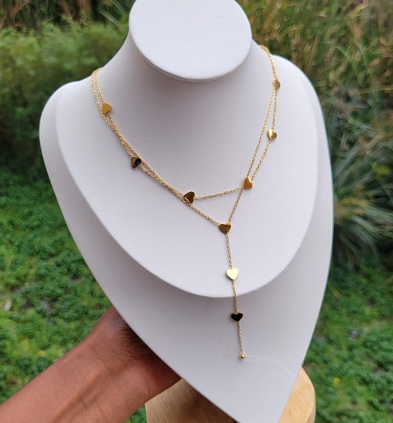 Layered loveheart necklace  image