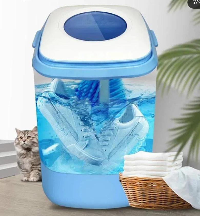 Mini washing machine with shoe brush image
