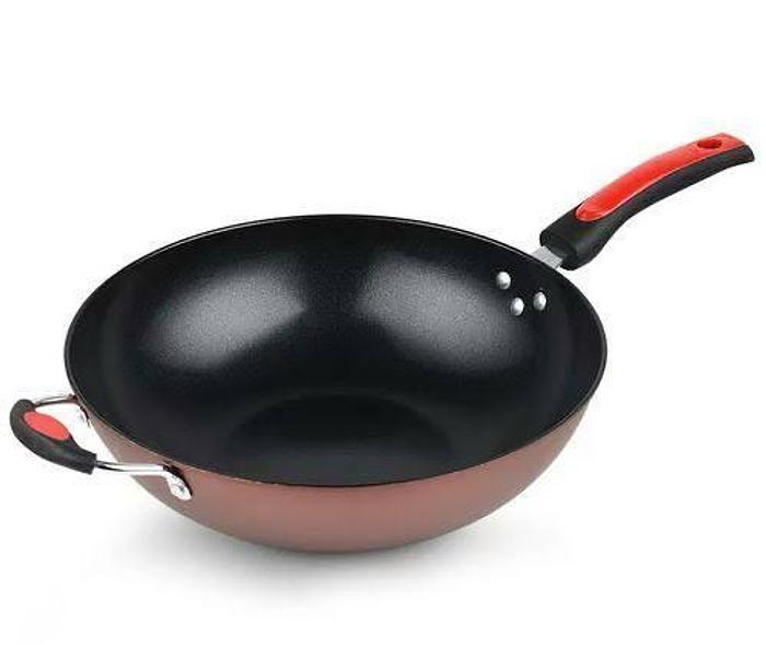 Flat Bottom/Non-Stick Wok Deep Frying Pan image