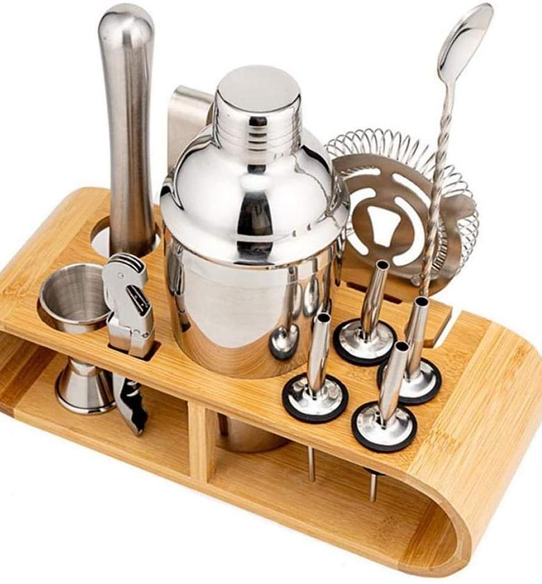 Cocktail shaker set, mixology bartender kit image