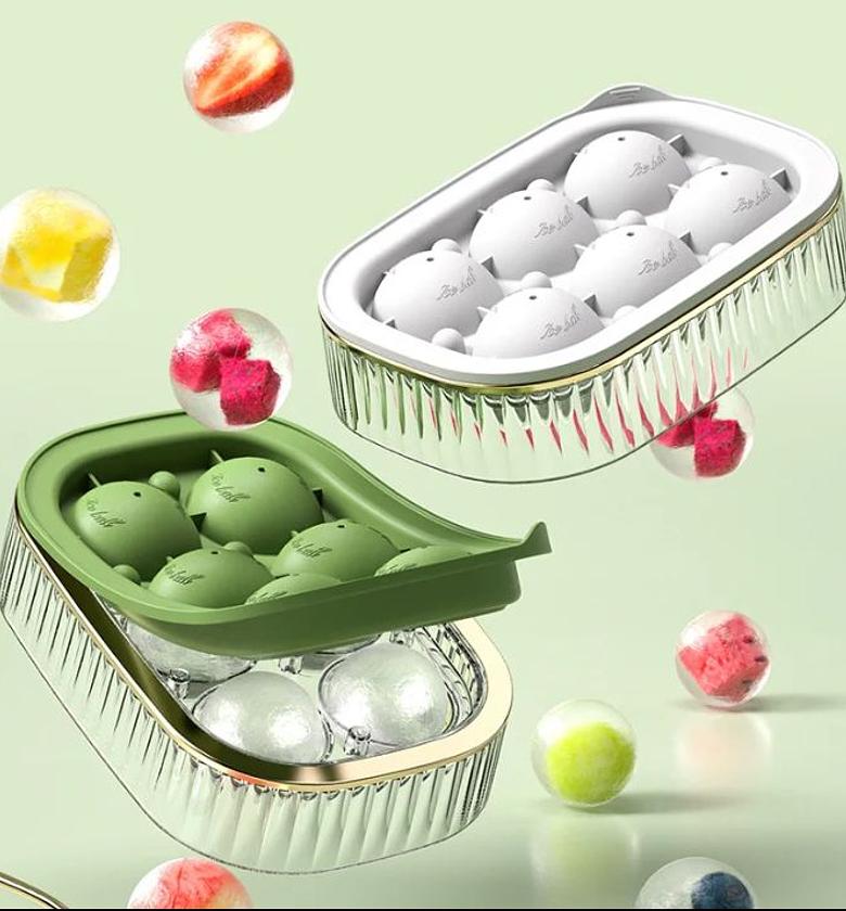 2 in 1 Ice cube maker with tray and ball maker  image