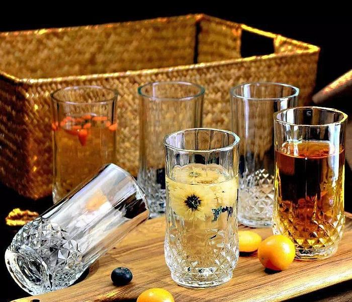 Set of 6 Long Diamond Glasses image