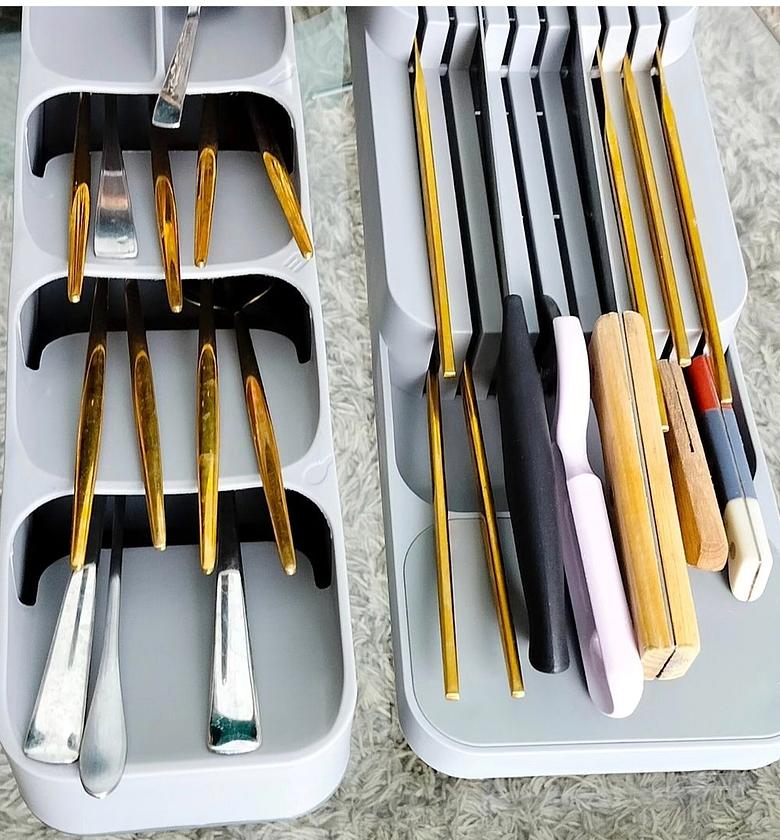 Plastic cutlery organizer set image