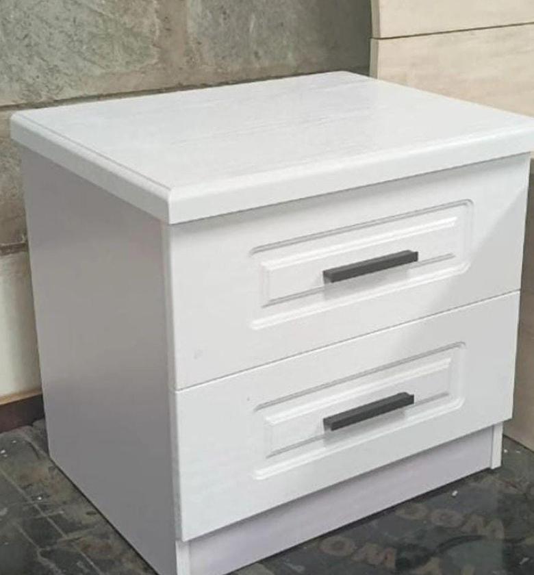 NORDIC LUXURY DOUBLE DRAWER BEDSIDE CABINET. image