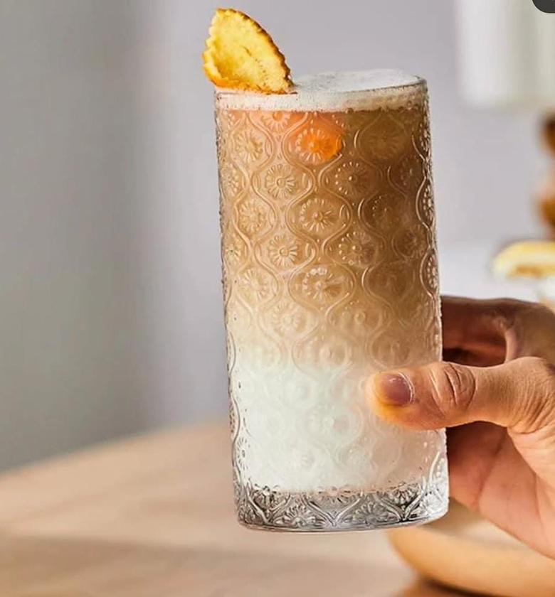 Vintage embossed glasses. 6pcs image