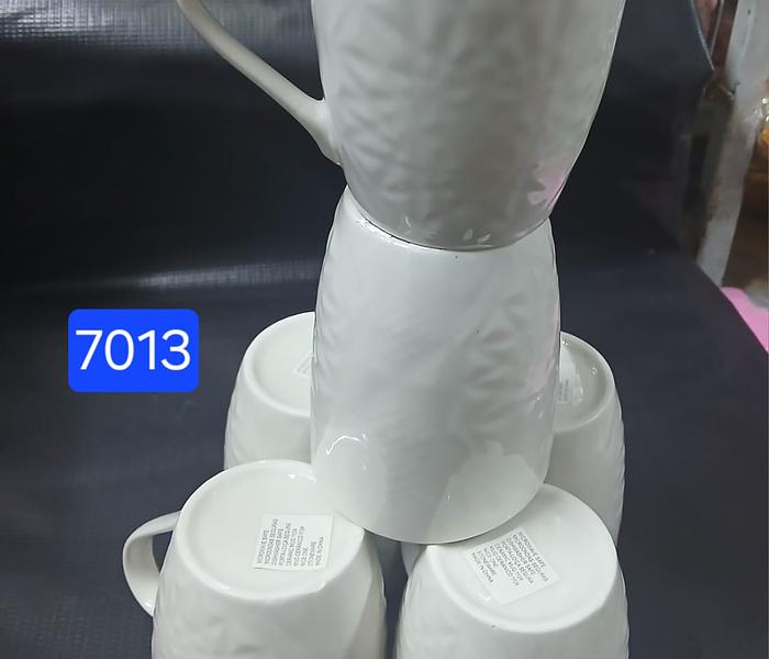 12pcs  classy White mugs  image