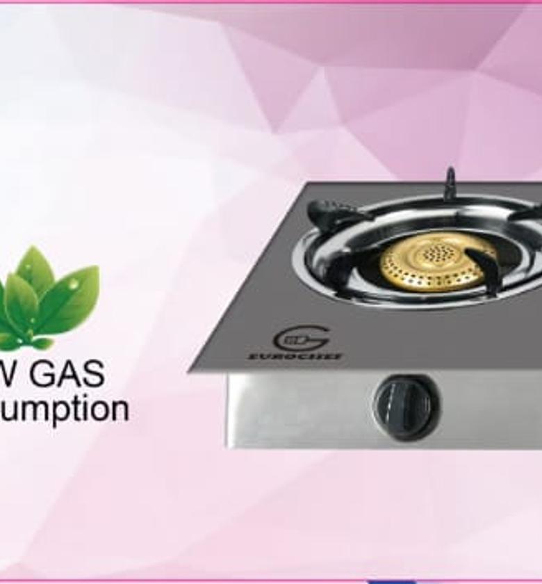 GAS STOVE. Eurochef 2 Burner Glass Stove image