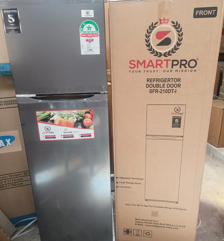 REFRIGERATOR. Smart pro SFR-210-DT-I Double Door Refrigerator, 170L image