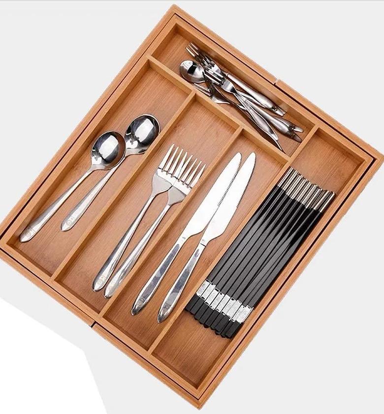 Multifunctional Bamboo drawer organizer  image