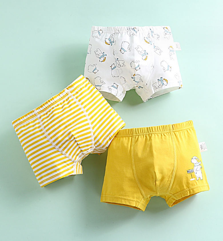 boys boxer polar bear yellow image