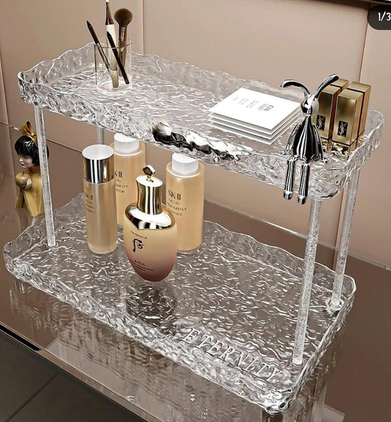 Two tier organizing rack. image