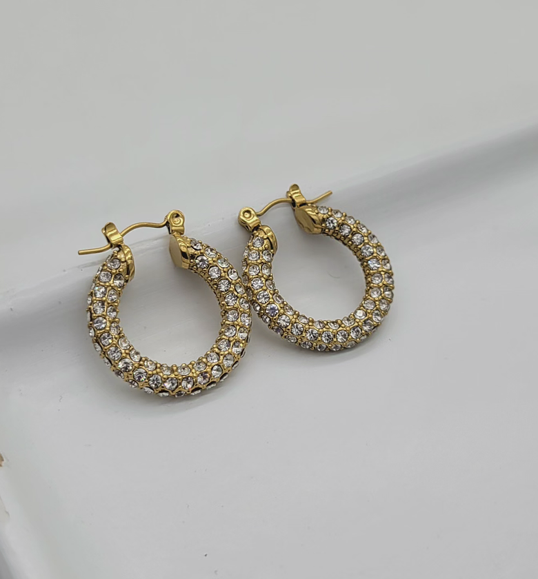 Yvonne rhinestone hoop image