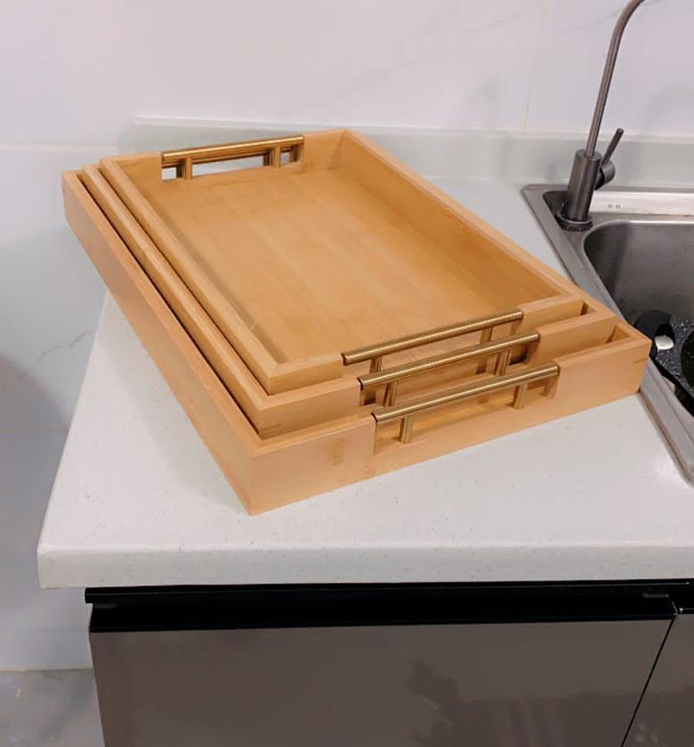 3pcs Bamboo Serving Tray image