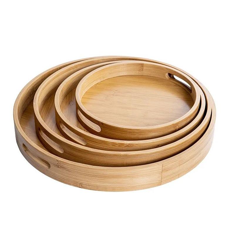 MULTIFUNCTIONAL BIG SIZED 4  IN 1 BAMBOO TRAYS  image