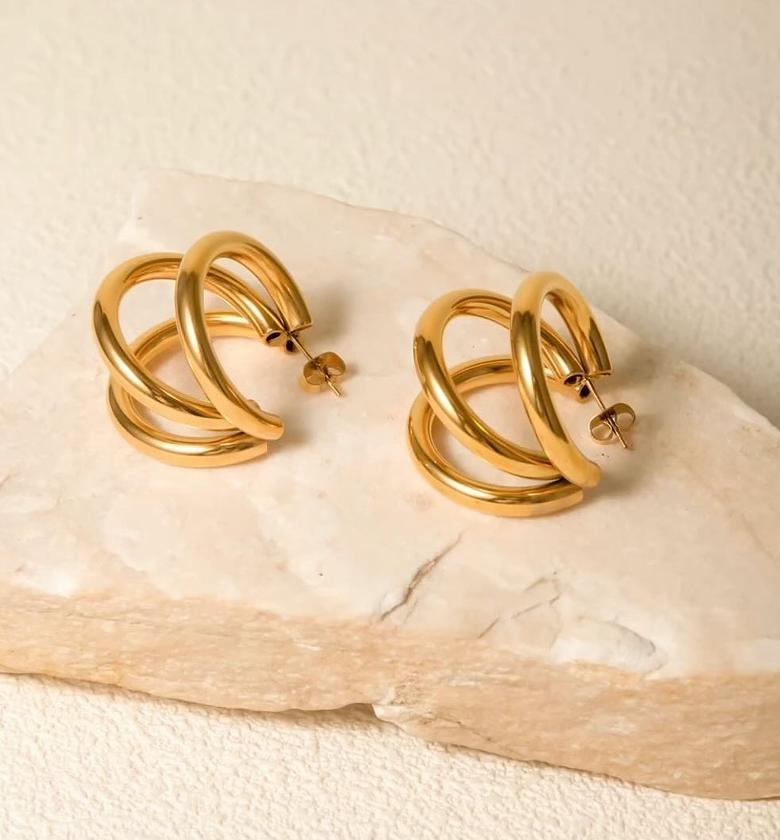 Triple Layered Earrings image