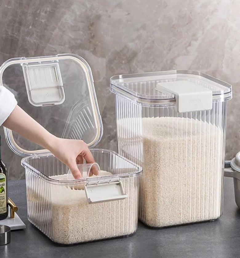 Acrylic cereal/food storage container. image