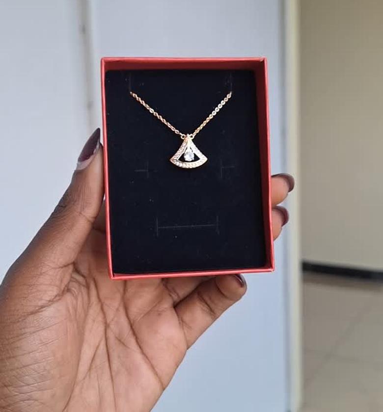 hypollargenic non tarnish and anti fading gold coated necklace image