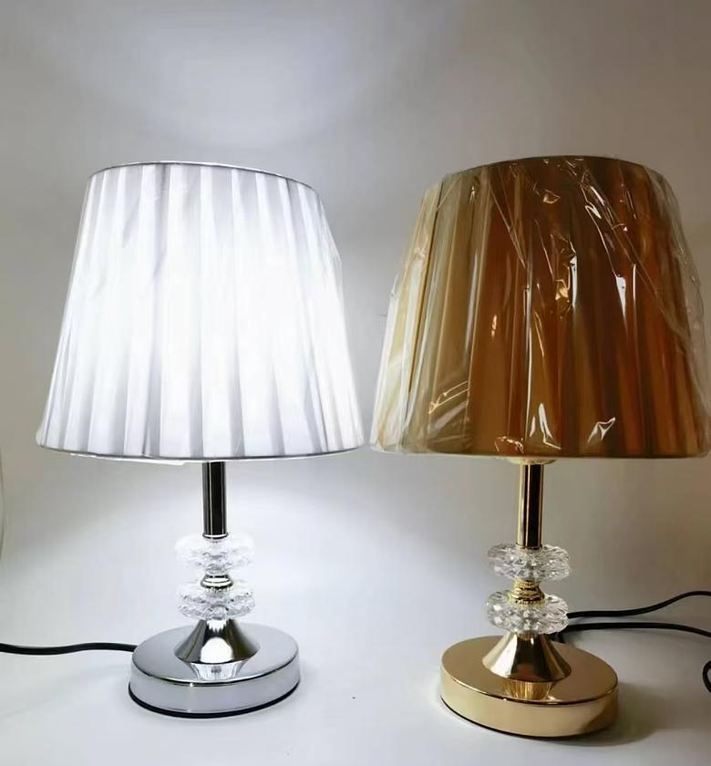 Bedside lampshade. Bedroom bedside table night lamp Fabric lampshade home decoration LED standing lamp image