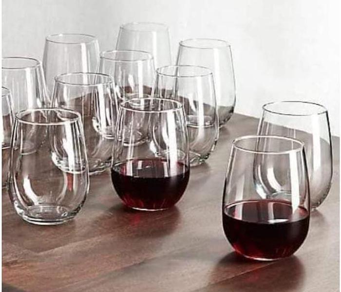 6 pcs Oval glass clear big image