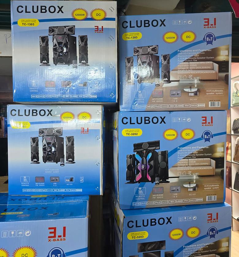 HOME THEATER. 3.1ch Clubox 12000 watts home theater woofer system with remote control image