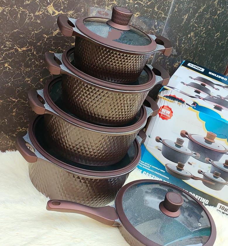 COOKWARE SET. High Quality Recommended DIE CASTING NON STICK COATING POTS image