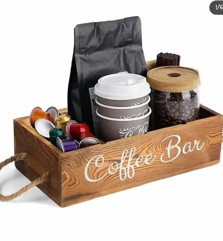 Wooden Coffee / Tea organizer image
